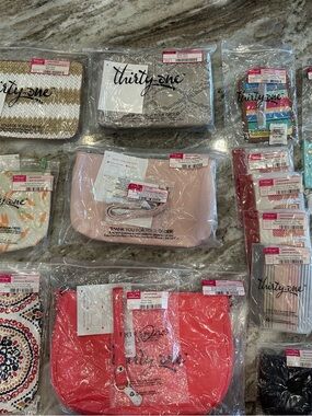 thirty-one Neutral, Black, Cream and Tan Cosmetic Bags Set